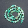Beads on a Thread of Natural Chrysoprase, Briolette Shape, 6x7 mm Diameter, 41 cm Length +