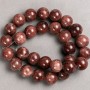 Selenite Beads (Synthetic Acrylic) on Thread, Smooth Round Beads, 14.5 mm Diameter, approx. 40 cm Length