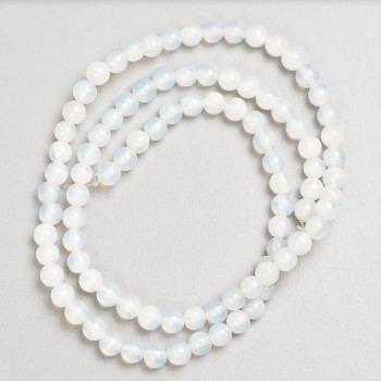 Moonstone (Opalite) Beads on Thread, 4 mm Diameter, 37 cm Length