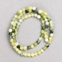 Beads Ofit (synthetic acrylic) on thread, smooth round beads, diameter 6.5 mm, length 38 cm +/-