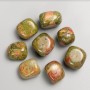 Souvenir Natural Stone: Heliotrope Unakite, Faceted 21x17 mm (+-), 100 g packaging