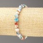 Bracelet 'Oceanic Nephrite' acrylic beads, 6 mm, length 18 cm, smooth beads on elastic