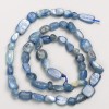 Natural kyanite beads on thread, with a tumbled finish, sizes 8x11–6x7 mm, length 40 cm