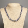 Sodalite stone necklace, faceted, diameter 5x8-10 mm, length 50 cm+-