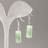 Nephrite Cylinder Earrings, diameter 17.5 x 8 mm +