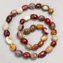 Beads - Mookaite Jasper, Beaded on Thread, diameter 10x12 mm, length 40 cm