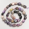 Charoite natural stone beads, faceted on thread, diameter 10x12 mm ±, length 42 cm ±