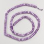 Amethyst Beads (Artificial) Faceted Rondelle on Thread, 4x2.5 mm, 37 cm length