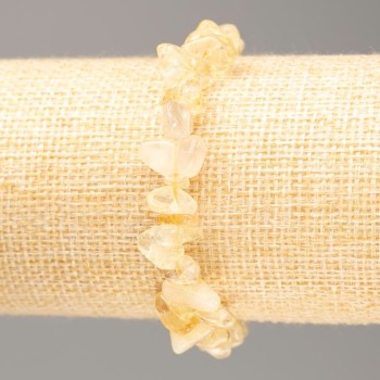 Citrine chip bracelet, diameter 11-6×5-2(±)mm on elastic, length 18 cm