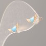 Xuping 18K Gold-Plated Blue Heart Stud Earrings