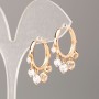 Xuping Earrings 18K Gold-Plated Heart with White Crystals