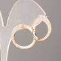 Xuping Earrings 18K Gold Plating with White Crystals, 21x20mm Diameter