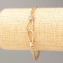 Xuping Bracelet with 18K Gold Plating Armor Chain, Length 18.5-21 cm, Thickness 4 mm ±, with Crystals