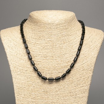 Agate Necklace (Pressed) Smooth Cylinders, Diameter 10x6 mm, Length 48 cm +/-