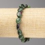 Faceted Zoisite Stone Bracelet, 10x10 mm beads, on elastic, 18 cm long+