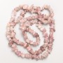 Tourmaline Quartz Beads, natural stone chip on thread, diameter 8x3 mm, length 80 cm +