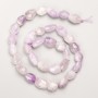 Amethyst Beads, Natural Stone, Faceted on Thread, Diameter 10x12 mm, Length 40 cm