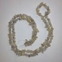 Beads of Hairy Rutile Quartz on Thread, Natural Stone Chip, 8x4 mm, 84 cm Length +