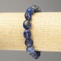 Lazurite bracelet, natural stone, faceted beads, diameter 10×12 mm +/-, length 18 cm (stretch)