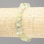 Bracelet with Prehnite natural stone, Faceted beads, Diameter 11×5 mm (±), Length 18 cm (Stretch)