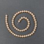 Peach River Pearls on a Thread, diameter 6-7 mm+-, length 37 cm+-