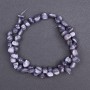 Gray-toned mother-of-pearl faceted beads, 8x6 mm, length approx. 41 cm on thread
