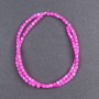 Toned Raspberry Pink Mother-of-Pearl Cylindrical Beads, Diameter 3.5 × 3.5 mm, Length 40 cm on a thread
