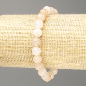 Selenite Bracelet (Acrylic) smooth beads, 8mm diameter, 18 cm length (stretch)