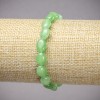 Elastic bracelet with natural chrysoprase stone, smooth oval beads, 10x8 mm, length 18 cm