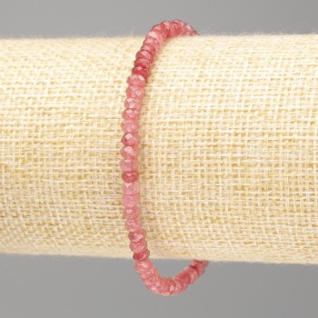 Браслет Турмалін (штучний) гранований рондель, діаметр 4х3мм+-, довжина 18см (стрейч)