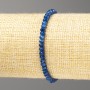 Bracelet made of synthetic lapis lazuli, light blue faceted rondelle beads, 4x3 mm diameter, 18 cm long (stretch)