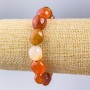 Bracelet with natural carnelian, faceted beads, diameter 14×12 mm, length 18 cm (stretch)
