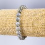 Labradorite bracelet with natural stone, smooth beads, 8 mm diameter, 18 cm length (stretch)