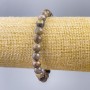 Sunny Bracelet with natural stone, smooth bead, diameter 6mm ±, length 18cm (stretch)