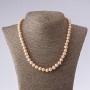 Cultured Freshwater Pearl Necklace, Round Shape, Pink Peach, 47 cm Length, 8-9 mm Diameter