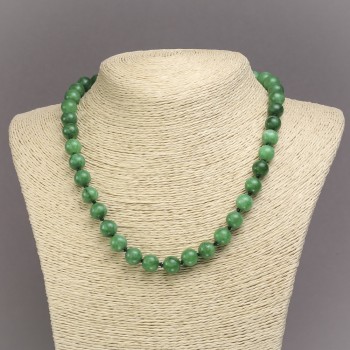 Chrysoprase Necklace — smooth beads, 10 mm diameter, 45 cm length