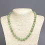 Artificial Jade Necklace with Faceted Beads, 10 mm Diameter, 45 cm Long