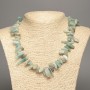 Necklace of natural amazonite chips 'needle', diameter 15x7 mm, length 48 cm +