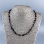Tumbled Garnet Gemstone Necklace, 8x7 mm beads ±, length 48 cm