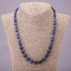 Sodalite Necklace with smooth beads, increasing in size from 6–10 mm, length 52 cm