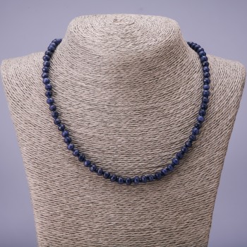 Lapis Lazuli Necklace (artificial) Faceted Rondelle Beads, 6x4 mm, 50 cm long