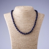Natural lapis lazuli necklace with a faceted bead, length 48 cm, diameter 8 mm