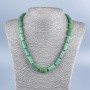 Necklace with natural nephrite cylinder beads, diameter 17x8 mm, length 50 cm