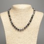 Necklace Picasso Gray Jasper (artificial acrylic) smooth beads, 8.5 mm diameter, 48 cm length