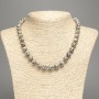 Necklace 'Dalmatian Jasper' (artificial acrylic) smooth bead, diameter approximately 10 mm, length 48 cm