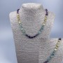 Natural Fluorite Necklace, Faceted, Diameter 7x11–6x7 mm, Length 52 cm +