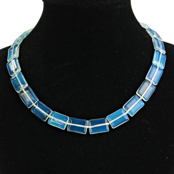 Moonstone Necklace, Rectangular 15×20 mm, Length 46 cm