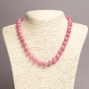 Tourmaline Necklace with Synthetic Smooth Beads, 10 mm Diameter, 45 cm Length