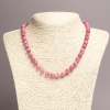 Tourmaline Necklace with Synthetic Smooth Beads, 8mm Diameter, 45cm Length