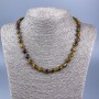 Tiger's Eye Necklace, "faceting", length 50cm